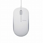 高耐久　ＢｌｕｅＬＥＤ有線マウス３ボタン　白