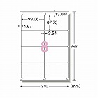 超耐水　光沢紙ラベル　ＩＪＰ　Ａ４　８面　１０枚