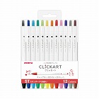 水性ペン　クリッカート　ＳＴ１２色セット　×２