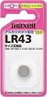 アルカリボタン電池　ＬＲ４３×５