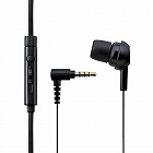 モノラルヘッドホン（マイク付）／片耳／ブラック