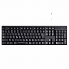 有線キーボード／メンブレン式／フルサイズ／ブラック