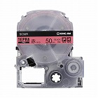テプラ　ＰＲＯテープ　パステル赤ラベル５０ｍｍ黒字