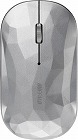 薄型　３ボタン　無線マウス　ジオメトリー　シルバー
