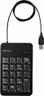 有線テンキー　ＴａｂキーＵＳＢハブ付　ブラック