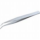 ステンレス製ピンセット１２５ｍｍ先曲り型