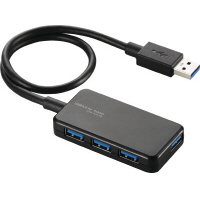 ＵＳＢ３．０ハブ　４ポート　バスパワー　ブラック