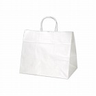 手提げバッグ　１０Ｐ白無地　幅広小