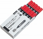 再生樹脂ホワイトボード用マーカー　中字　赤１０本