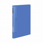 クリヤーブックウェーブカット　固定式Ｂ４縦４０Ｐ青