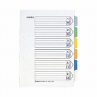 カラーインデックス　Ａ４縦　２穴　６山　１０組