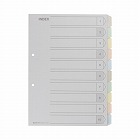 カラーインデックス　Ａ４縦　２穴　１０山　１組