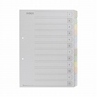 カラーインデックス　Ａ４縦　２穴　１２山　１組