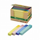 ポストイット　再生紙７５×１２．５　グラデ　２０冊