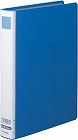 パイプ式ファイル片開青Ａ４縦　背幅４５ｍｍ　３冊