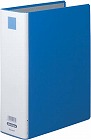 パイプ式ファイル片開青Ａ４縦　背幅９５ｍｍ　３冊