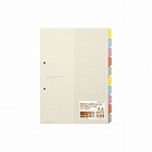 カラー仕切カード　Ａ４縦　２穴　１０山　５組