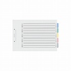 カラー仕切カードＰＰ　Ａ４横　５山　１組