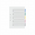 カラー仕切カードＰＰ　Ａ４縦　５山　５組