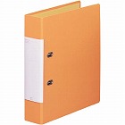 Ｄ型リングファイルくるみ貼り　Ａ４　背幅６９ｍｍ橙