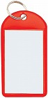 ソフトキーホルダー型名札カード寸４５・２８赤×５０