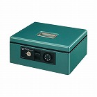 手提げ金庫　Ａ４シリンダー錠・ダイヤル錠　緑