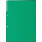 クリヤーホルダー　２穴あき　Ａ４　緑　５枚