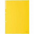 クリヤーホルダー（２穴あき）　Ａ４　黄　５枚