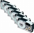 ネームランド　白・透明テープ　アソートパック６個入