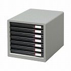 レターケーススリムタイプ７段　ライトグレー