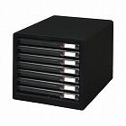 レターケーススリムタイプ７段　ダークグレー