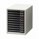 レターケーススリムタイプ１０段　ライトグレー