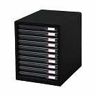 レターケーススリムタイプ１０段　ダークグレー