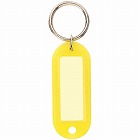 キーホルダー型名札両面大ＰＰ製４２×１７黄×１０