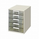 レターケース透明プラスチック引出しＢ４　深型５段