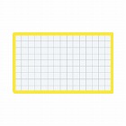 マグネット見出し　カード寸法４３×７４ｍｍ黄