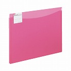 クリヤーホルダー〈２Ｐ　エンベロープＷ〉Ａ４桃