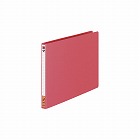 レターファイル色厚板紙表紙　Ａ４横１２ｍｍとじ　赤