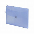 ドキュメントケースハードタイプマチ付Ｂ４クリヤー青