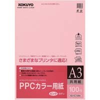 ＰＰＣカラー用紙　共用紙　Ａ３　１００枚入　桃