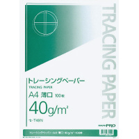 トレーシングペーパー薄口　無地　Ａ４　１００枚