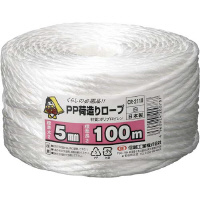 荷造りロープ　５ｍｍ×１００ｍ　１巻