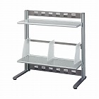 リスペースＦデスクシェルフ　２段幅６００シルバー