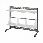 リスペースＦデスクシェルフ　２段幅８００Ｌグレー