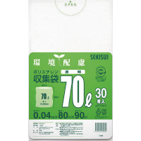 再生原料１００％ごみ袋　透明７０Ｌ（３０枚入）