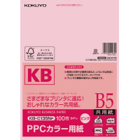 ＰＰＣカラー用紙共用紙ＦＳＣ認証Ｂ５　１００枚　桃