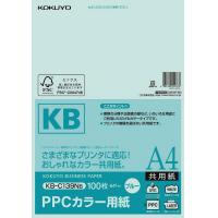 ＰＰＣカラー用紙　共用紙　Ａ４　１００枚　青