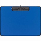 用箋挟Ｂ（総クロス貼り）カラーＡ４長辺とじ青