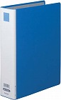 パイプ式ファイル片開青Ａ４縦　背幅７５ｍｍ２箱以上