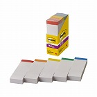 ポストイット　強粘着７５×２５　色帯５色　５冊